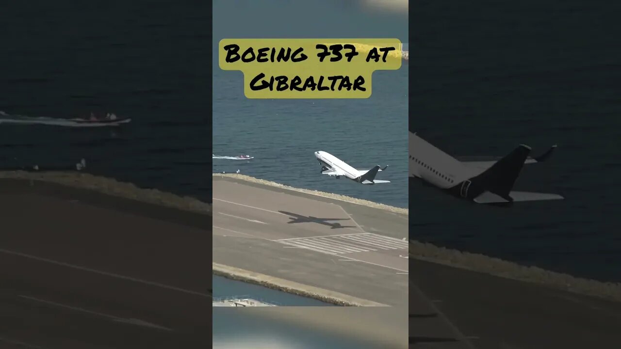 Boeing 737 Take Off from Gibraltar