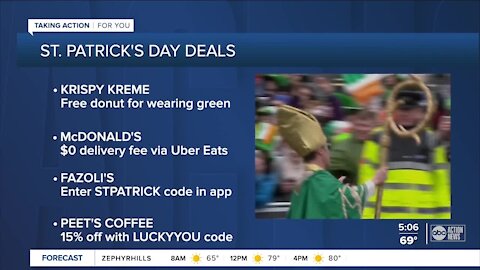 Restaurants, retailers offering deals for St. Patrick's Day