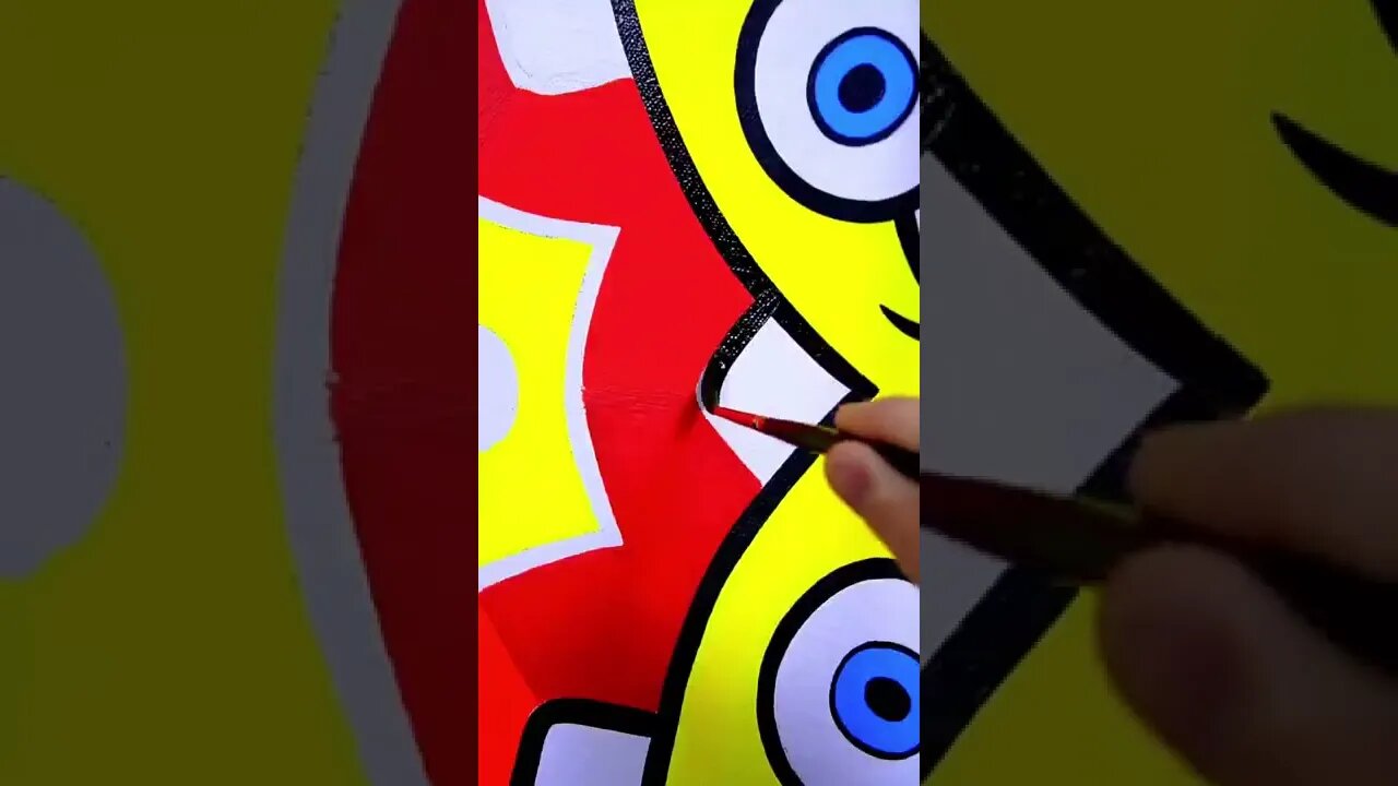 #modernart #flourescent #spongebob #characterart #mandala #painting #illustration #oddlysatisfying