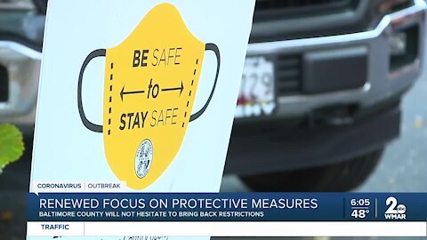 Renewed focus on protective COVID-19 measures in Baltimore County