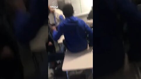DALLAS MIDDLE SCHOOL TEACHER GETS INTO CHAIR TOSSING FIGHT WITH STUDENTS