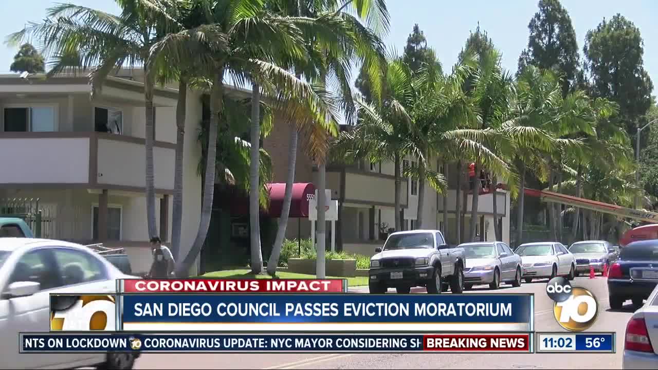 San Diego council passes eviction moratorium