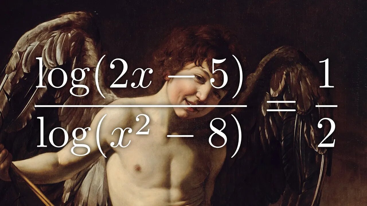 o anjo da matemática está prestes a contemplar aqueles que se precipitam em equações logarítmicas