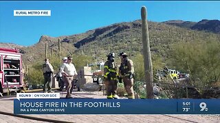 Rural Metro Fire battles house fire near Catalina Foothills