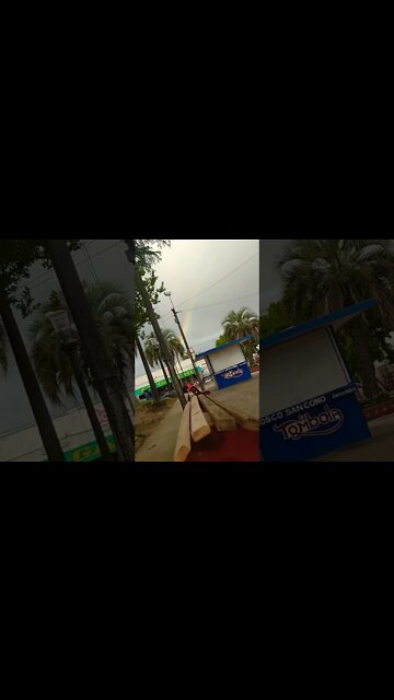 Arcoíris visto desde Plaza de la Cruz (31/10/2022) #arcoíris #plazadelacruz #tacuarembó #uruguay