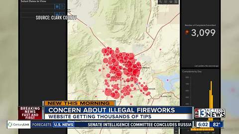 Tracking illegal fireworks in Las Vegas valley