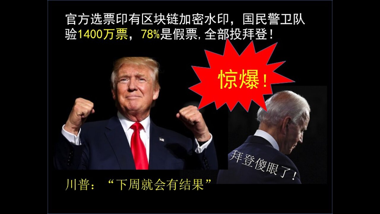 【手足情】惊爆！国民警卫队特种兵验票发现78%是假票，官方选票有区块链加密水印，下周初结果。National Guard