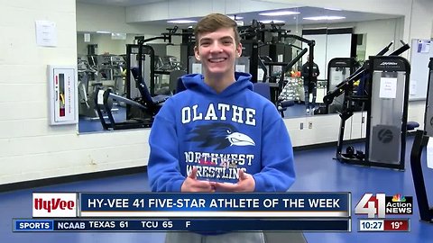 Olathe NW wrestler Caden Howard earns Hy-Vee honors