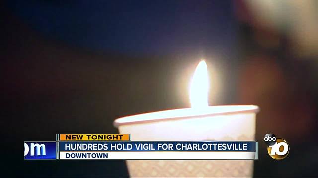 Hundreds hold vigil for Charlottesville