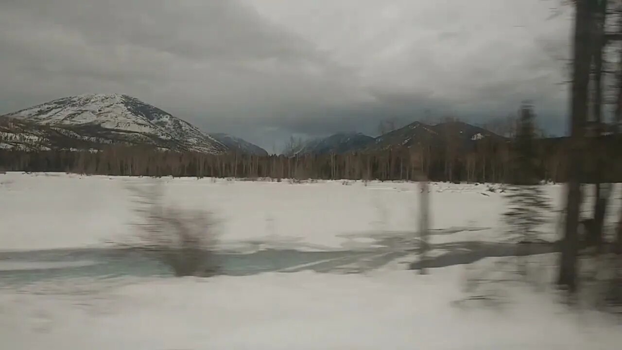 Amtrak Empire Builder in the Rockies