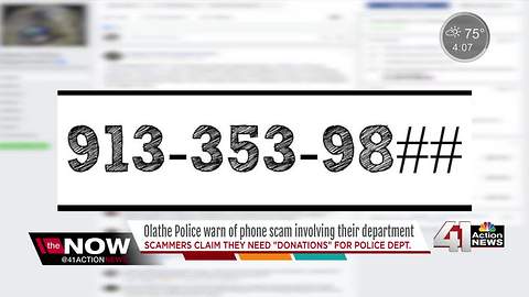 Olathe PD warn of phone scam involving its dept.