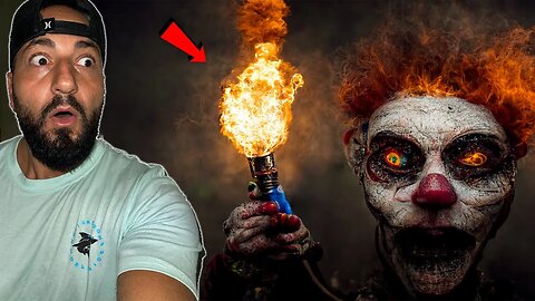 HOMELESS GUY DRESSED AS IT CLOWN VANDALIZED MY ABANDONED HOUSE AND ATTACKED ME WITH A FLAMETHROWER!