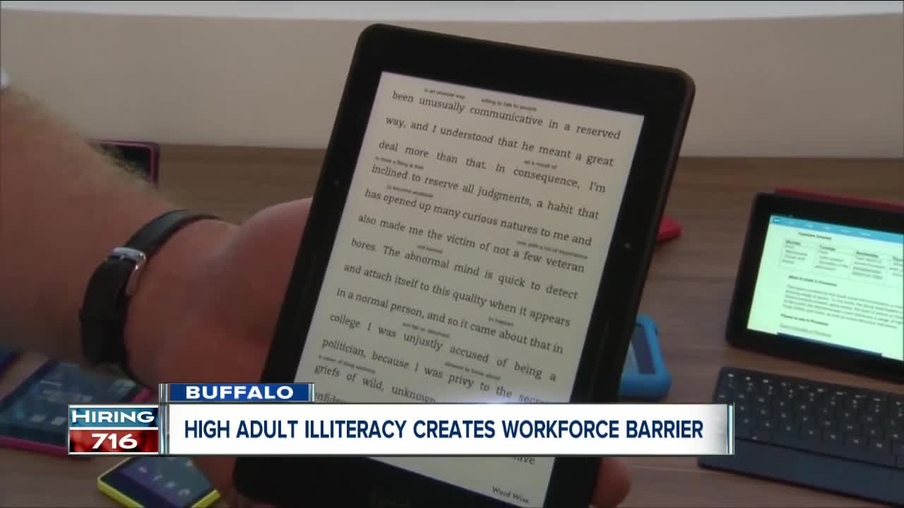 Adult illiteracy as a workforce barrier: 3 in 10 Buffalo adults are "functionally illiterate"