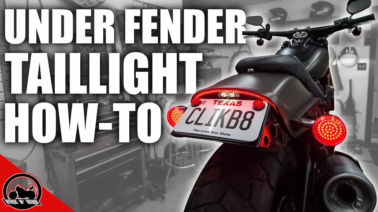 HOW-TO: Harley- Davidson Fat Bob Under Fender LED Taillight - Chrome Glow