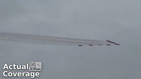 Red Arrows fly past Hyde Park for King Charles III Coronation