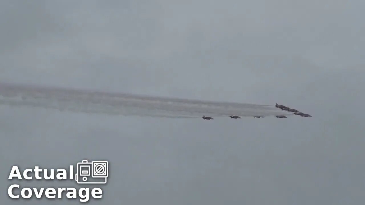 Red Arrows fly past Hyde Park for King Charles III Coronation