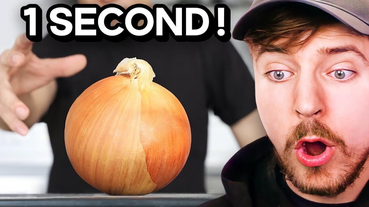 Fastest Onion Ever Eaten | Life hacks | Viral life hacks | Mrbeast