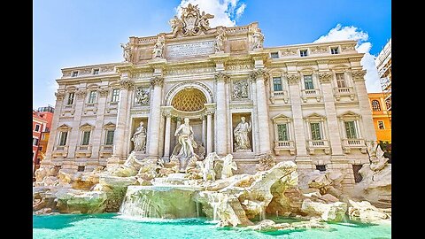 The Trevi Fountain Rome Italy.