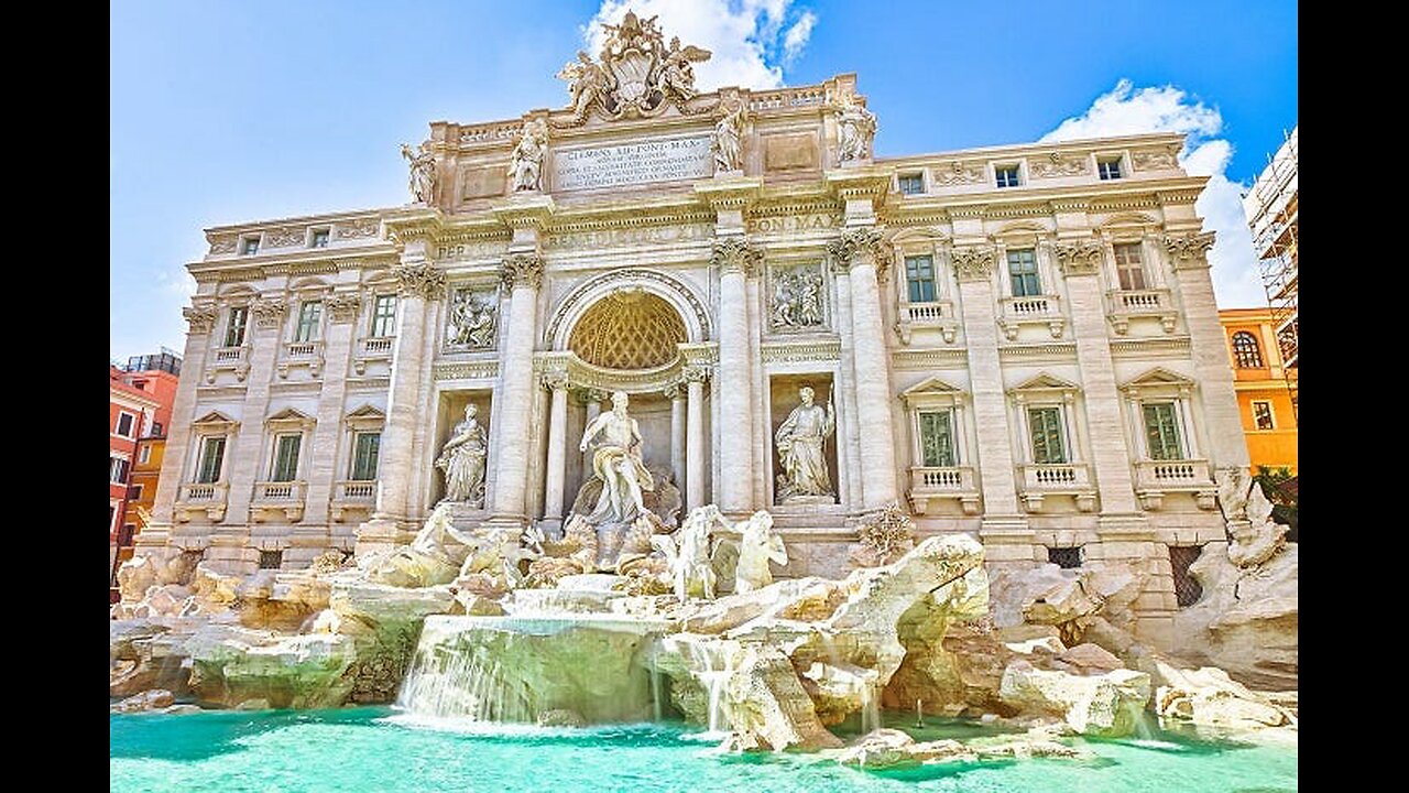 The Trevi Fountain Rome Italy.