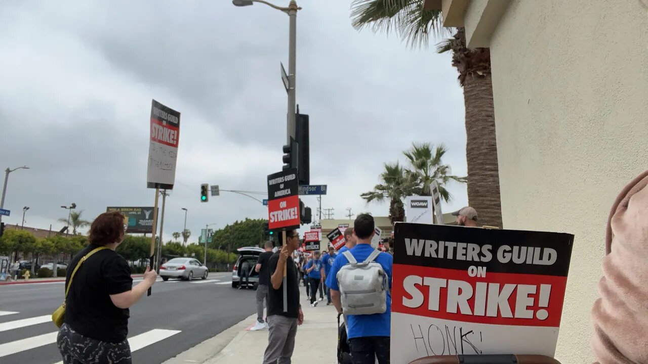 Democracy Dino at WGA - Day 2!