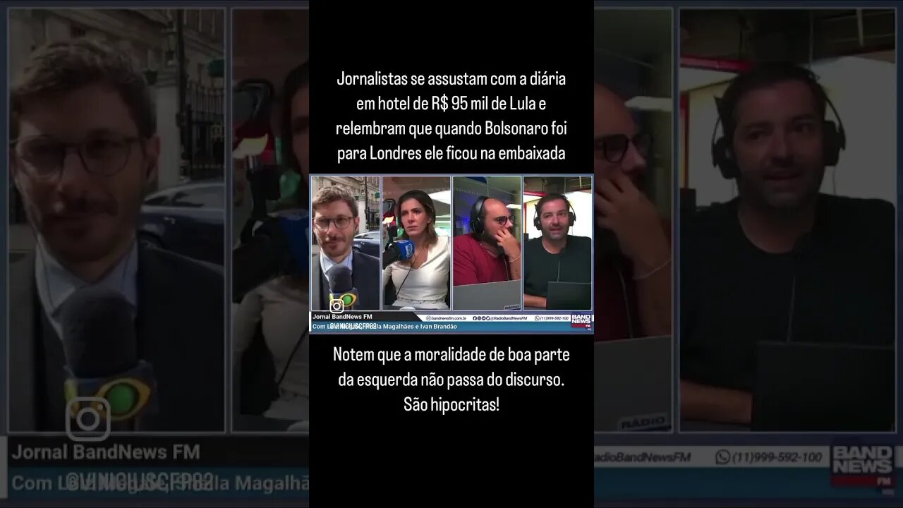 Jornalistas se assustam com a diária em hotel de R$ 95 mil de Lula