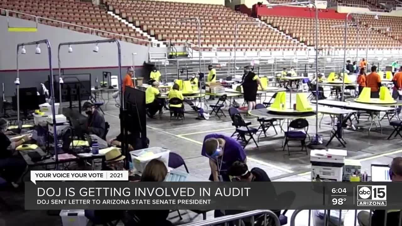 DOJ expresses concerns over audit of Maricopa County election through letter