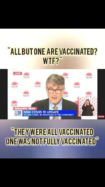 Australia- many in hospital from Covid- all vaccinated, only 1 is not fully vaxed