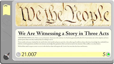 21.007 We Are Witnessing A Story in Three Acts