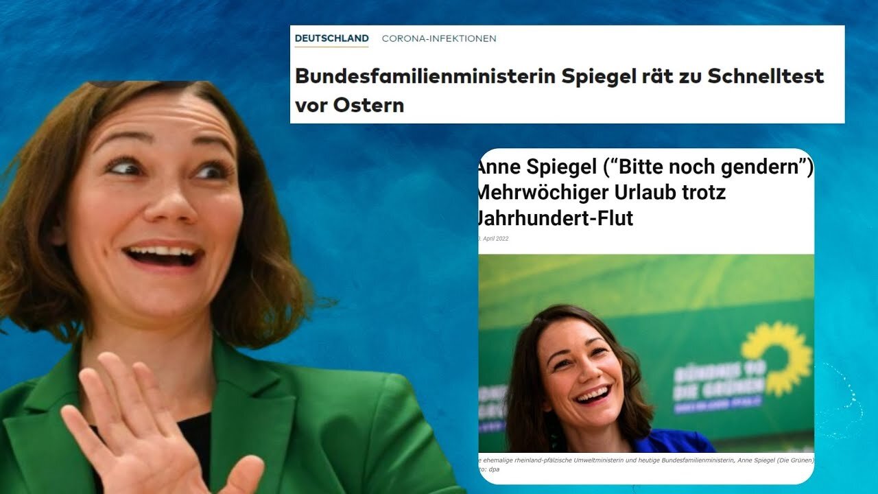 Anne Spiegel von den Grünen wirft die Moral in die Mülltonne!