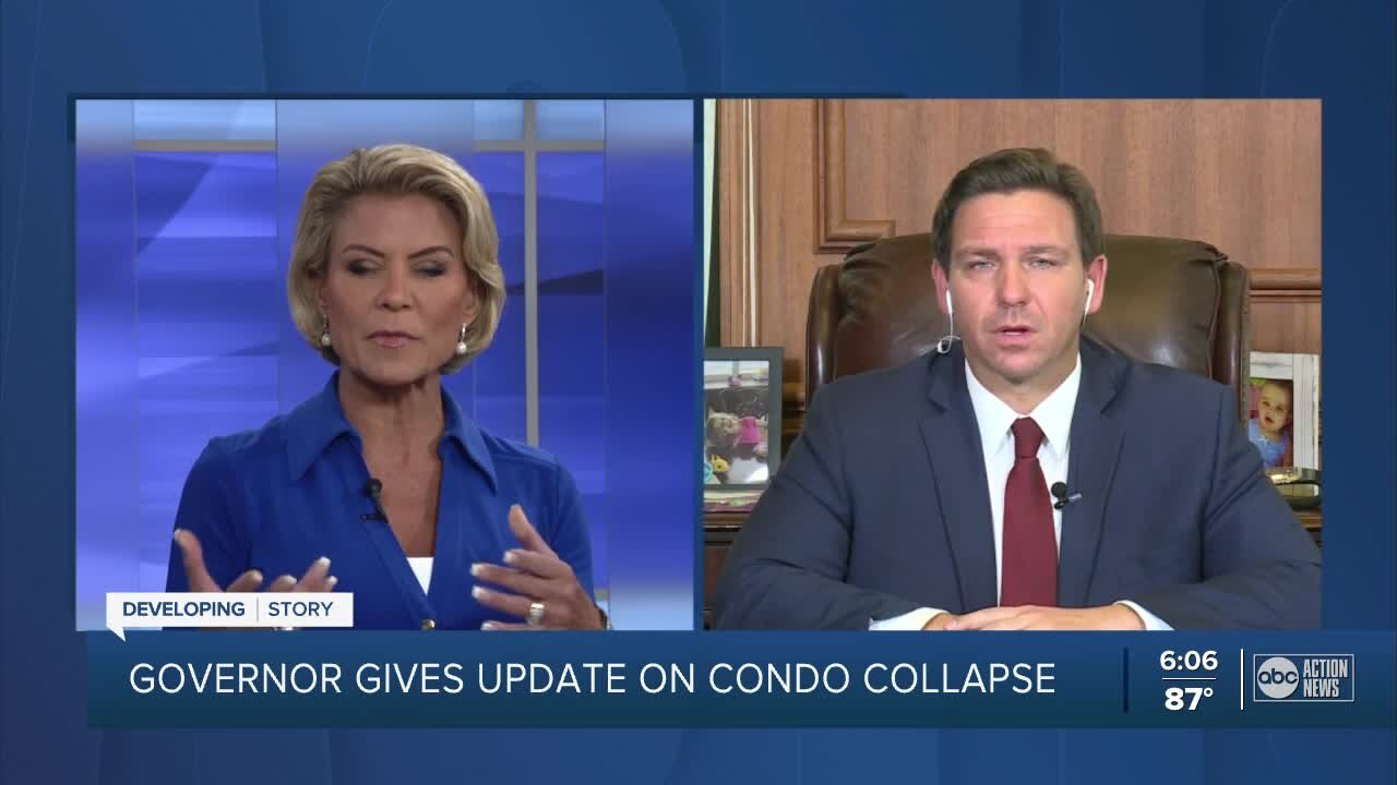 Gov. DeSantis gives update on building collapse in Miami-Dade County