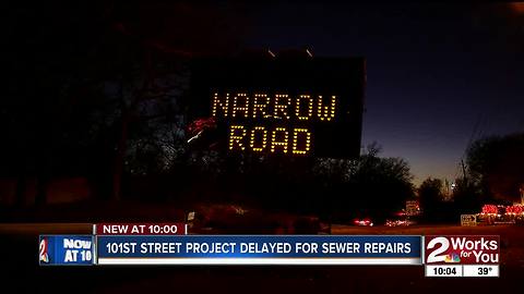 101st St road project delayed for sewer repairs