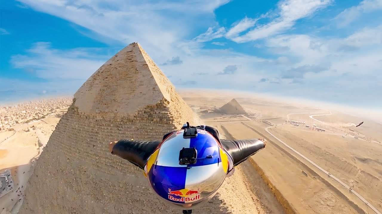 Wingsuit Flying Super Close To The Pyramids Of Giza