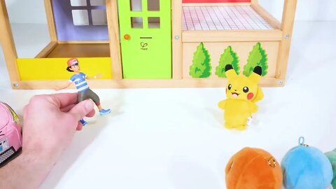 149 7Pokemon get a New House Toy Learning Video! Reading Video for Kids =)