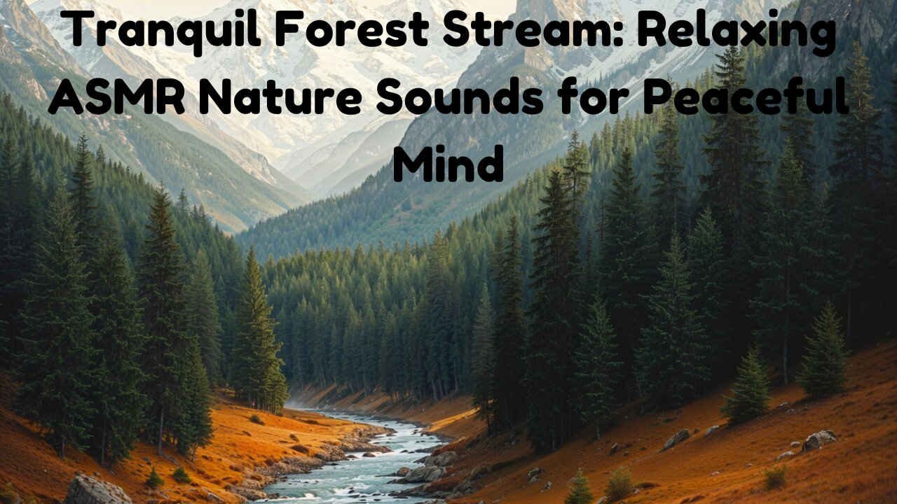 Tranquil Forest Stream: Relaxing ASMR Nature Sounds for Peaceful Mind