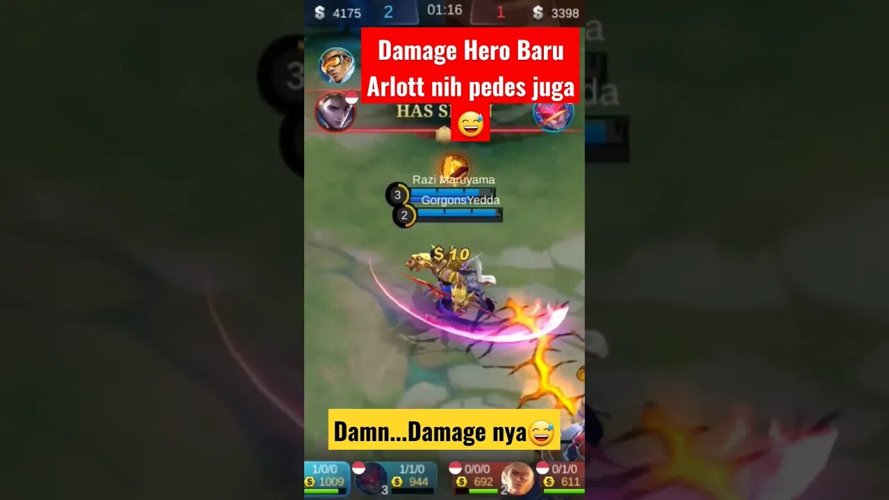 Pedes Banget Nih Damage nya #mobilelegends #razimaruyama #razimaruyama #savage #arlott #arlottmlbb