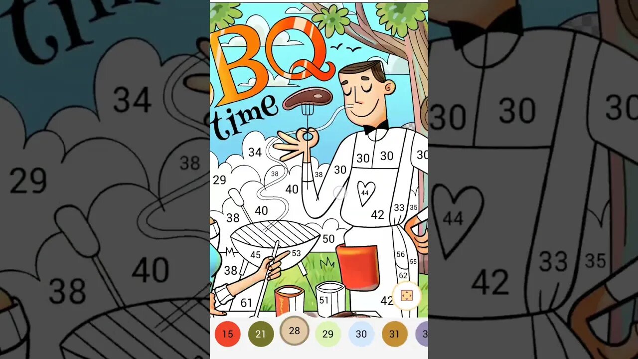Color by number - BBQ time!