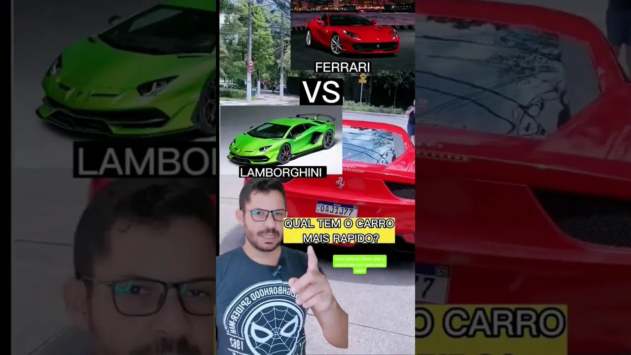 Ferrari ou lamborghini,qual mais veloz? #viral #shorts