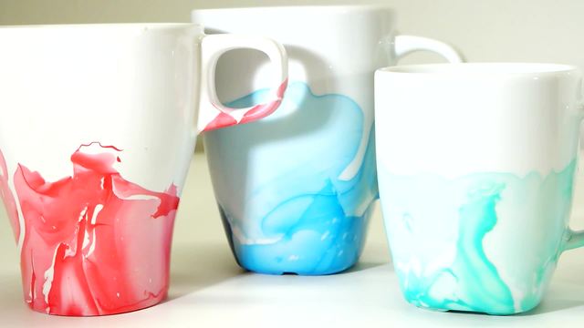 DIY nail polish coffee mugs