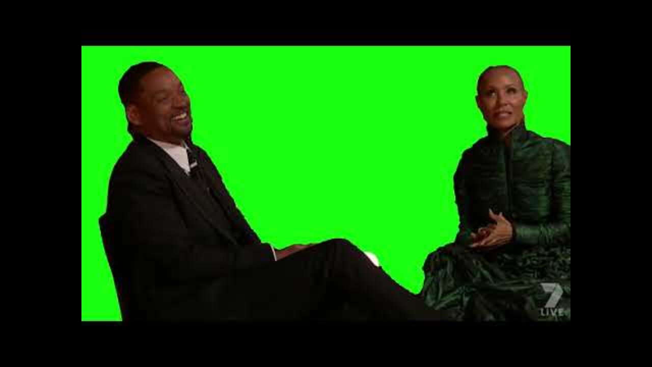 Will Smith Chris Rock oscars 2022 GREEN SCREEN