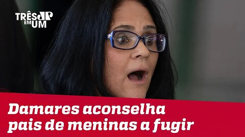 Ministra Damares Alves aconselha pais de meninas a fugir do Brasil