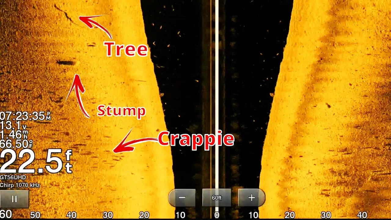 How to use Side Imaging to Find Crappie in the summer