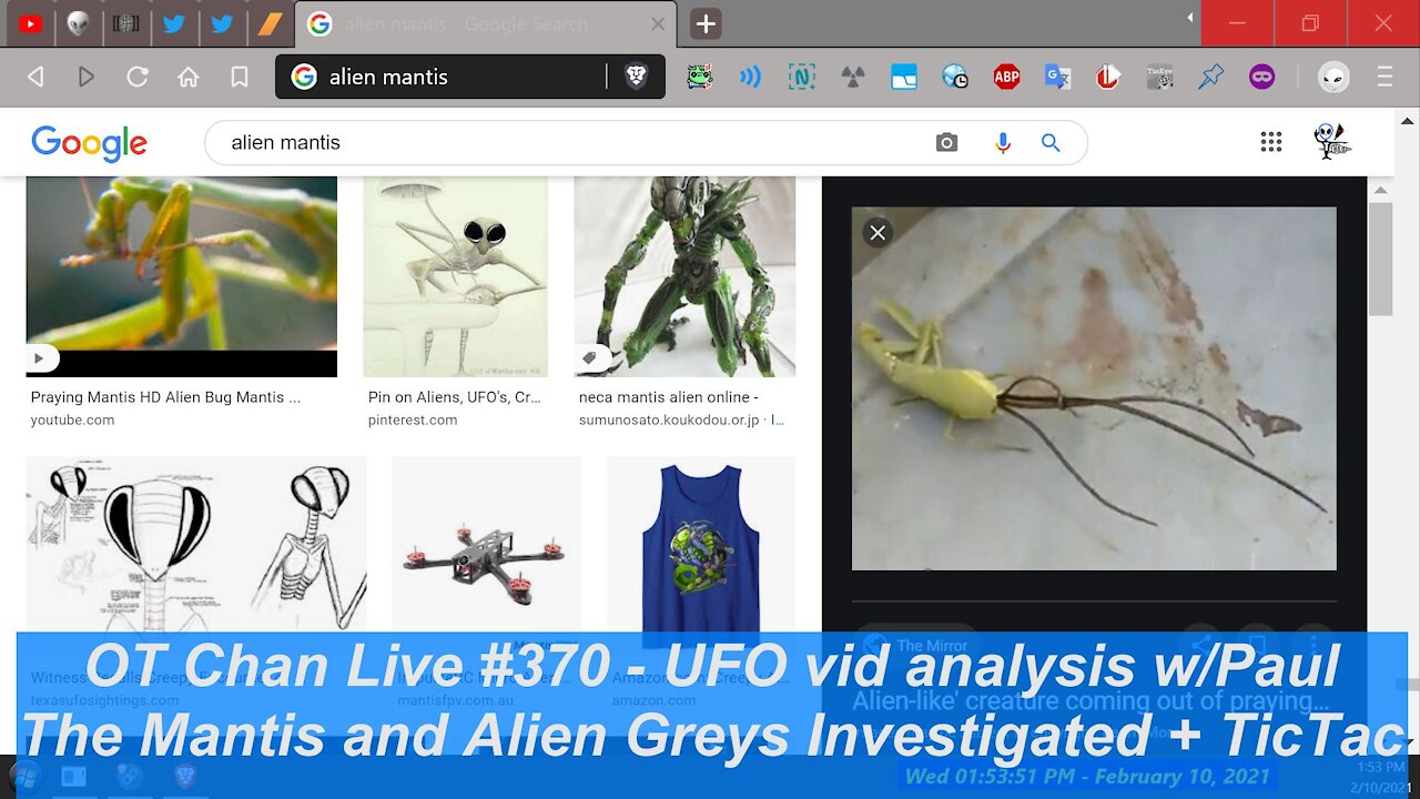 Pauls UFO Topics - TicTac Fake News + The Greys and Mantis Aliens ] - OT Chan Live#370