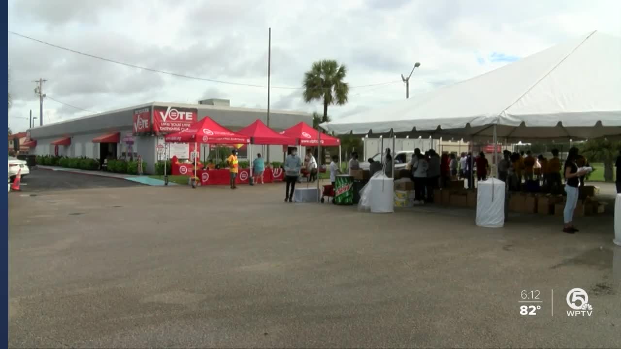 Urban League of Palm Beach County holds food distribution in West Palm Beach