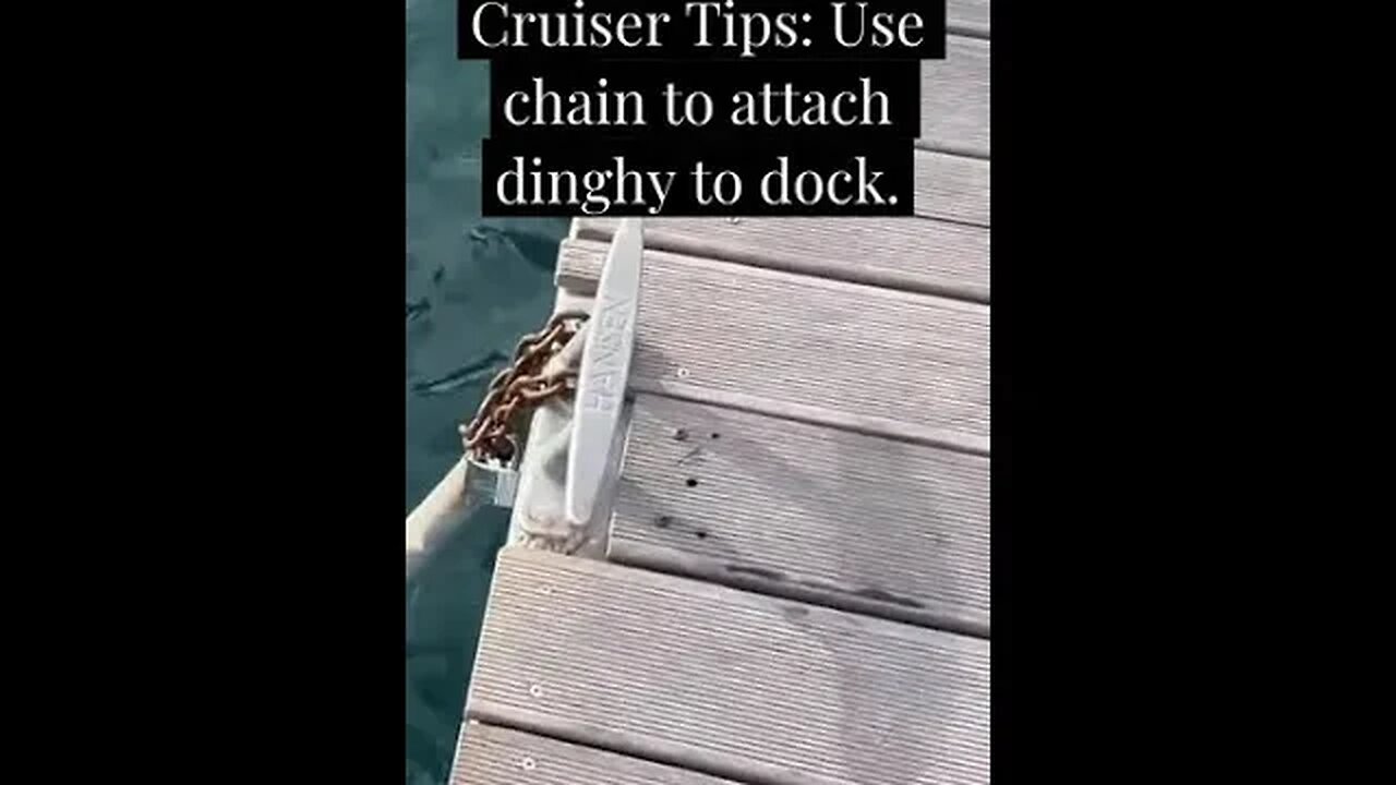 Secure Your Dinghy from Thieves: How to Attach Chain to a Cleat #short