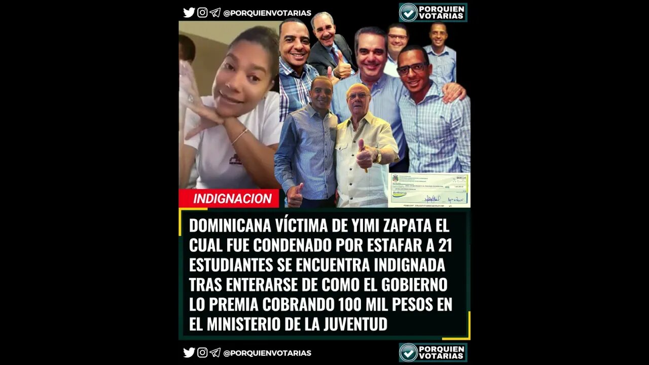 ⚡️DOMINICANA VÍCTIMA DE YIMI ZAPATA INDIGNADA CON EL SISTEMA DE GOBIERNO DOMINICANO