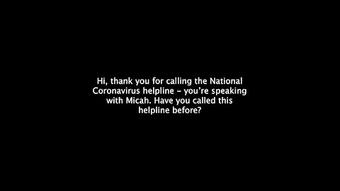 Australian National Coronavirus Helpline - PCR Test Questioning (FREAKY)