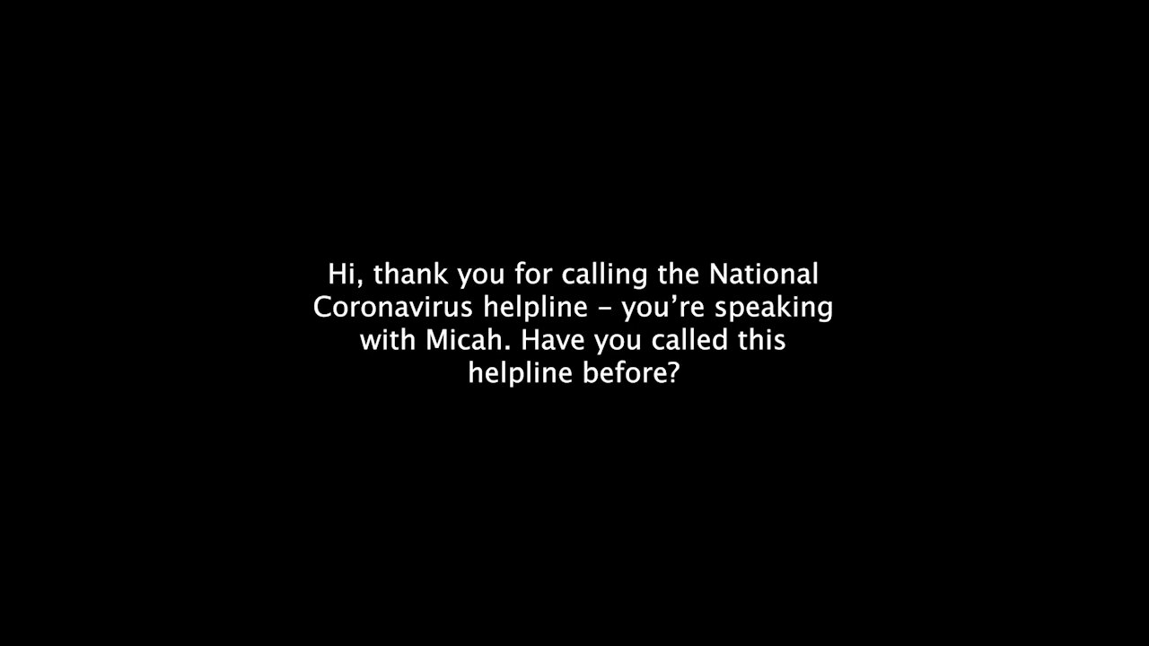 Australian National Coronavirus Helpline - PCR Test Questioning (FREAKY)