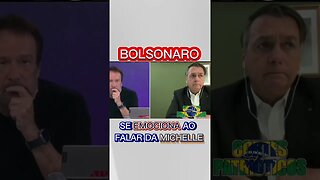 Bolsonaro chora ao falar da Michelle durante busca da PF