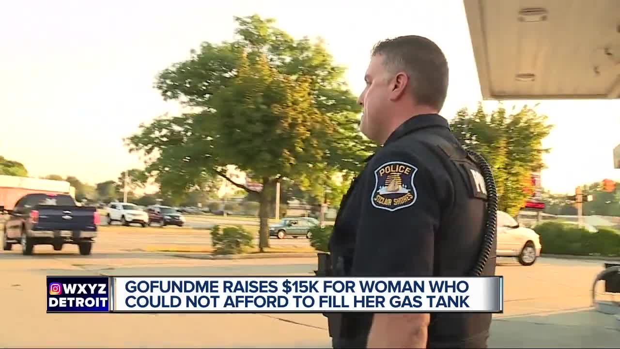 Viral post shows St. Clair Shores officer buying gas for widow who fell on hard times