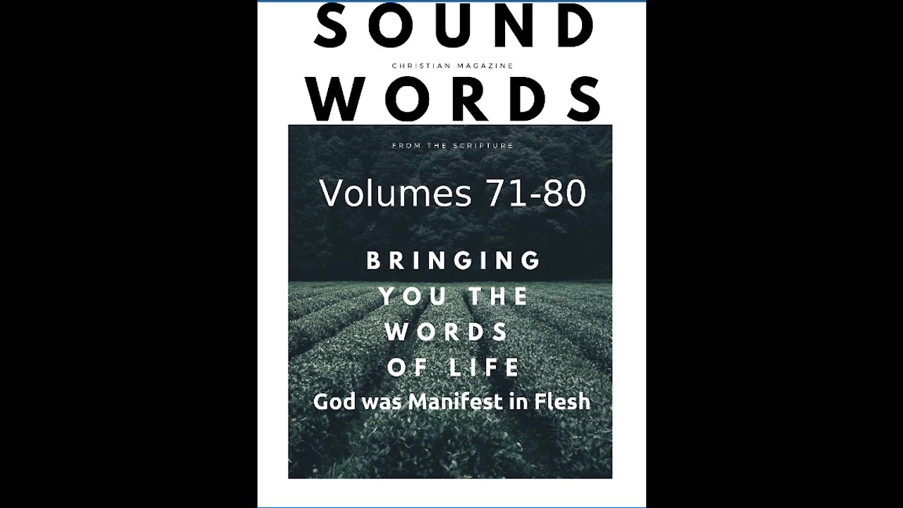 Sound Words, God was Manifest in Flesh